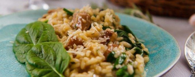 Ризотто со шпинатом и грибами: яркий гастрономический опыт