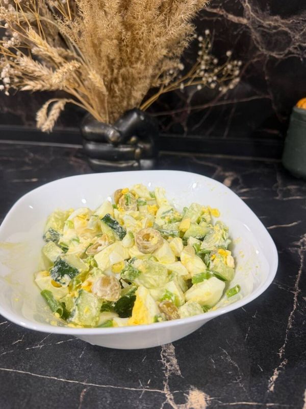 Легкий и Освежающий Салат с Огурцом и Яйцом