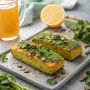 Вкусный обман: веганский «лосось» из тофу с зелёной корочкой